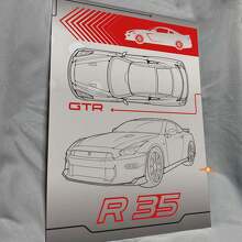Custom R35 Glossy Acrylic Garage Wall Art Panel for Nissan R35 fans_3