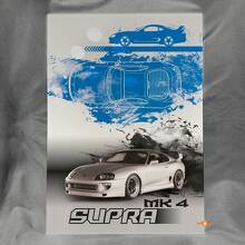 Panneau d'art mural en acrylique brillant personnalisé Supra pour les fans de Toyota Supra 2
