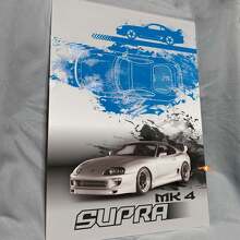 Custom Supra Glossy Acrylic Garage Wall Art Panel for Toyota Supra Fans_3