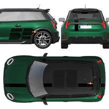 52 Victory Edition Logo Racing Graphic Stripes Side Door Vinyl Sticker Decal for Mini Cooper S 2