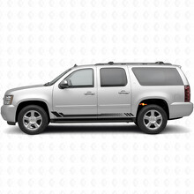 Honeycomb Door & Rocker Panel Vinyl Stripes for Chevrolet Suburban GMT900 2007-2014_2