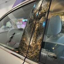 Ancient Guardian Door Pillar Vinyl Decal Wrap Set_2