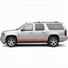 Angular Lightning Door & Rocker Panel Vinyl Stripes for Chevrolet Suburban GMT900 2007-2014_4