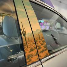 Autocollant vinyle vintage paysage désert pour portes montants 2