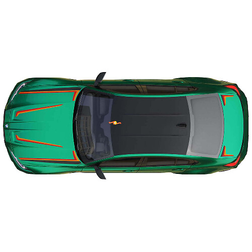 M Performance Bonnet Boot Side Stripes Vinyl Decal for BMW M3 G80 1