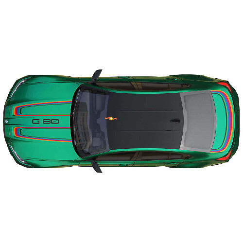 M Performance Bonnet Boot Stripes Vinyl Decal 2 for BMW M3 G80