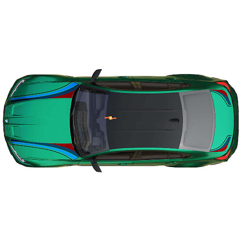 M Performance Bonnet Boot Stripes Vinyl Decal 3 for BMW M3 G80