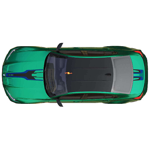 M Performance Abstract Graphic Bonnet Boot Stripes Vinyl Decal for BMW M3 G80