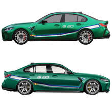 M Performance G80 Rear Side Doors Stripes Vinyl Decal for BMW M3 G80 2
