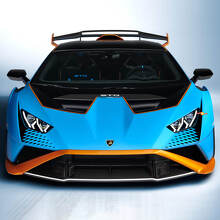 Checkered Graphics Racing Bonnet Vinyl Decal Sticker For Lamborghini Huracan STO 3