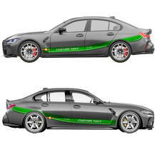 M Performance Lettering Stripes Side Doors Fender Vinyl Decal for BMW M3 G80 2