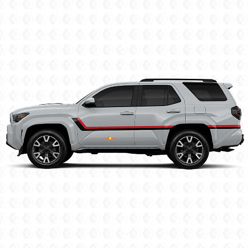Twin Stripes Door Side Vinyl Stickers Decal For Toyota 4Runner 6th Gen 1