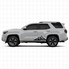 Mountains Vintage Style Stripes Graphic Rocker Panel Door Side Vinyl Stickers Decal For Toyota 4Runner 6th Gen 5