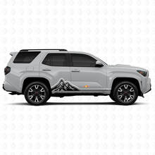 Mountains Vintage Style Stripes Graphic Rocker Panel Door Side Vinyl Stickers Decal For Toyota 4Runner 6th Gen 6