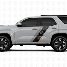 Topographic Map Style Door Side Stripes Vinyl Stickers Decal For Toyota 4Runner 6th Gen 3