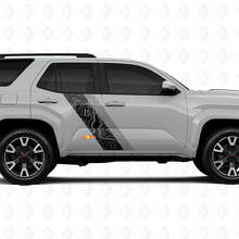 Topographic Map Style Door Side Stripes Vinyl Stickers Decal For Toyota 4Runner 6th Gen 4