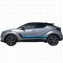 Vinyl Stickers Decal Twin Stripes Door Side For Toyota C-HR 2014 2