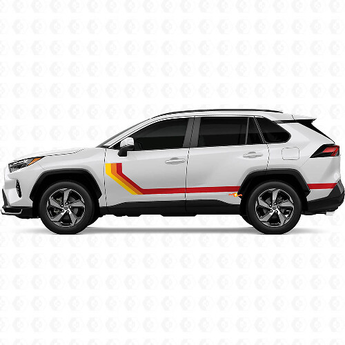 Haritage Vintage Side Stripes Vinyl Stickers Decal For Toyota RAV4 2025 1