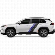 Topographic Map Style Door Side Stripes Vinyl Stickers Decal For Toyota RAV4 2025 2