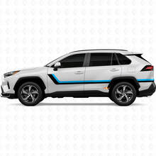 Vinyl Stickers Decal Twin Stripes Door Side For Toyota RAV4 2025 3