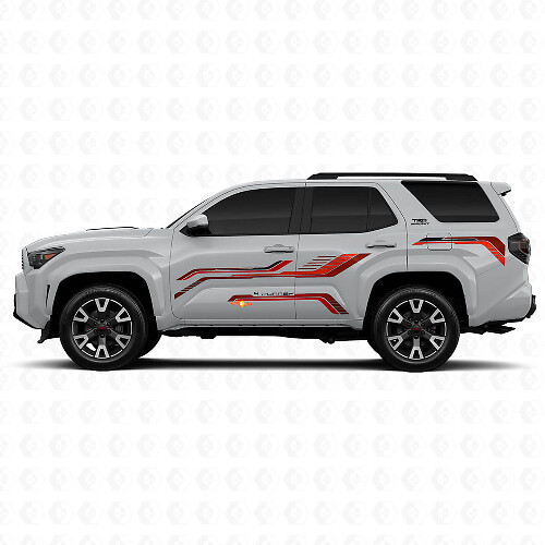 Techno Style Side Stripes Vinyl Stickers Decal For Toyota 4Runner
