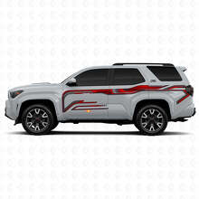 Techno Style Solid Stripes Side Vinyl Stickers Decal For Toyota 4Runner 3