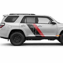 Autographical Map Style Twin Stripes Side Vinyl Stickers Decal For Toyota 4Runner 2009-2024 3