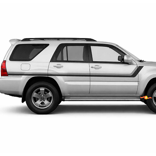 Heritage Style Twin Stripes Side Vinyl Stickers Decal For Toyota 4Runner 2002-2009 1