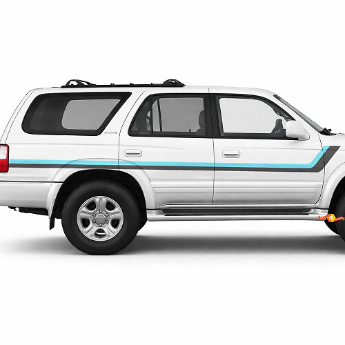 Autentyczne dwie boczne naklejki winylowe w stylu Heritage do Toyota 4Runner 1995-2002