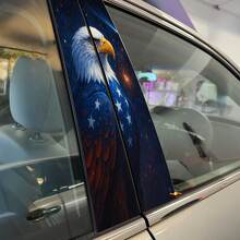 Bald Eagle USA Style Pillar Doors Vinyl Decal Sticker 2