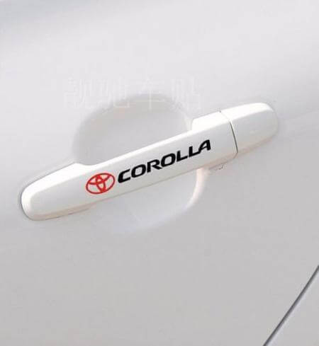 Corolla Door Handle Vinyl Decal Set for Toyota Corolla