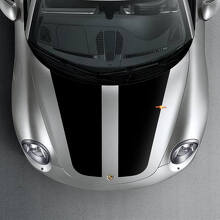 Kit de vinilo con franjas dobles anchas para capó estilo racing para Porsche 911 996 997 Carrera 3