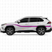 Twin Heritage Smooth Stripes Side Vinyl Stickers Decal For Toyota RAV4 2025 3
