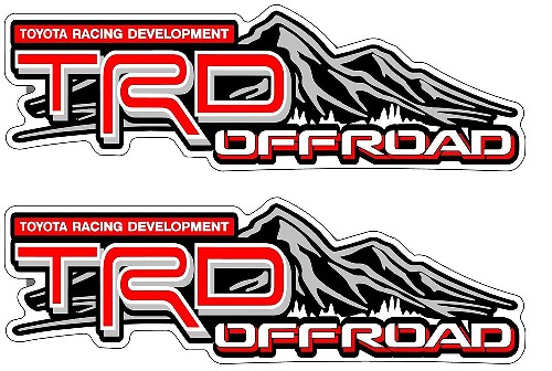 TRD Off Road Mountain Style Vinyl Decals for Toyota Tacoma Tundra