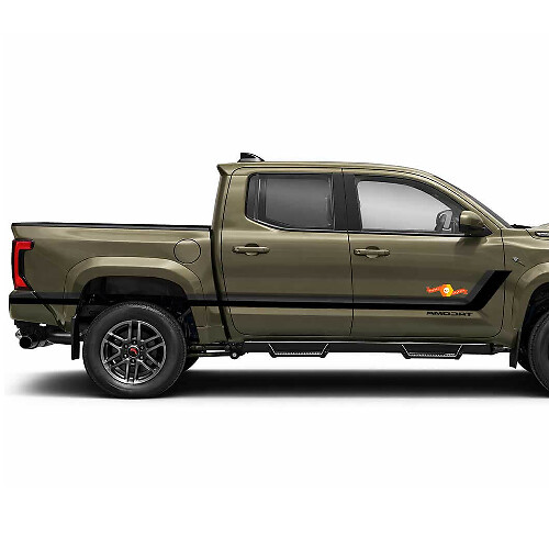 Heritage Style Twin Stripes Side Vinyl Stickers Decal For Tacoma 2023+ 1