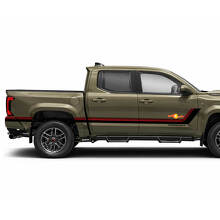 Heritage Style Twin Stripes Side Vinyl Stickers Decal For Tacoma 2023+ 2