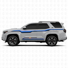 Techno Style Curved Lines Side Vinyl Stickers Decal For Toyota 4Runner 2