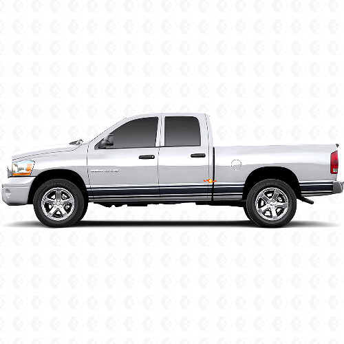 Straight Stripes Rocker Panel Side Vinyl Sticker Decal Graphic for Dodge Ram 1500 2002-2008