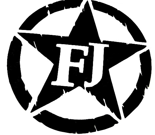 FJ Logo Military Star Side Vinyl Decal Sticker for Toyota FJ Cruiser
