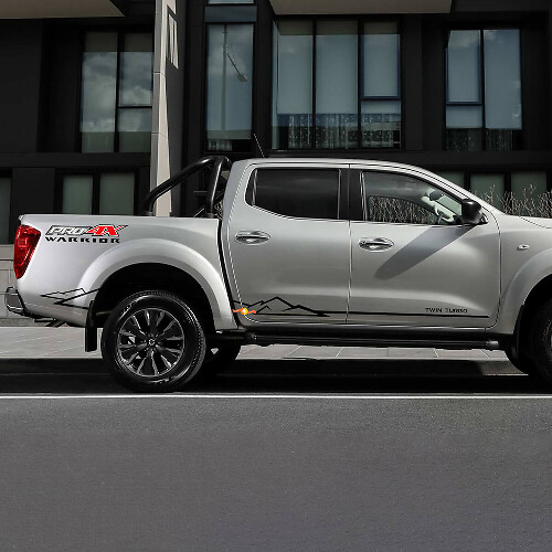 Mouintains Style Thin Strip Side Vinyl Sticker Decal for Nissan Navara PRO 4X Warrior 1