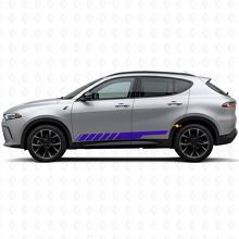 Checkered Stripes Rocker Panel Door Vinyl Sticker Decal for Dodge Hornet 2023+ 2