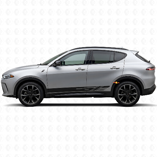 Adorned Stripes Rocker Panel Vinyl Sticker Decal For Dodge Hornet 2023+ 1