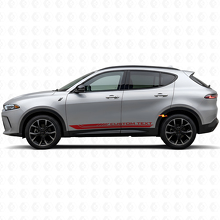 Autocollant vinyle pour bas de caisse avec bandes courbées à damier pour Dodge Hornet 2023+ 3