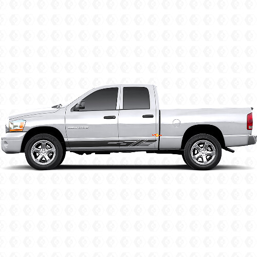 Autocollant en vinyle décoratif à rayures pour panneau de bas de caisse Dodge Ram 1500 2002-2008
