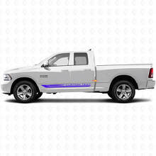 Autentiske bufrete buede striper rockerpanel vinylklistremerke klistremerke for Dodge Ram 1500 2011-2018 2