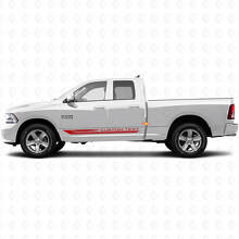 Autentiske bufrete buede striper rockerpanel vinylklistremerke klistremerke for Dodge Ram 1500 2011-2018 3