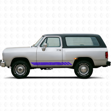 Autoben Topografiese Styl Strepies Deure Vinyl Plakker Decal vir Dodge Ramcharger 1974-1993 2