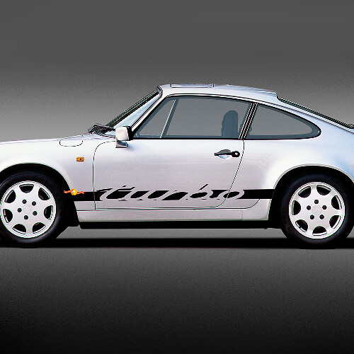 Turbo Lettering Side Stripe Vinyl Decal Sticker for Porsche 911