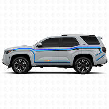 Lignes Courbes Continues Autocollant Vinyle Latéral Complet Pour Toyota 4Runner 2