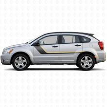 Vinyl Decal with Twin Stripes for Dodge Caliber 2007-2012 on Door Side 2